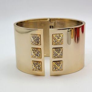 Victoria's Secret bracelet, goldtone cuff, hinged